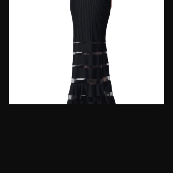 SALE! Tadashi Shoji Black Evening Gown - Picture 2 of 8